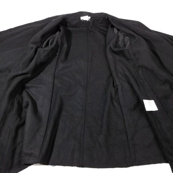 HELMUT LANG‎ 100% Sheepskin Leather Wool Draped Biker Jacket Luxury Small Black - Picture 11 of 12